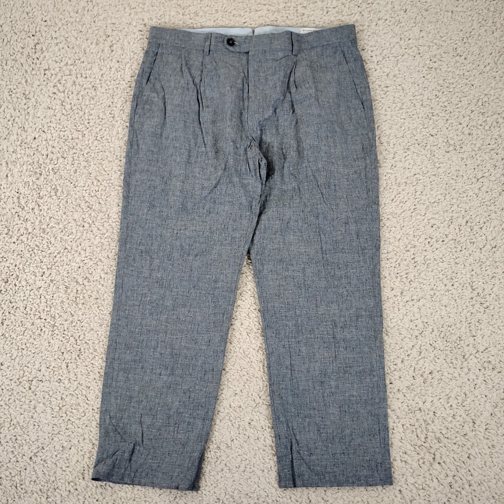 Banana Republic Pants Mens 34x32 Hemmed Mario Bellucci Linen Tailored Slim Beach